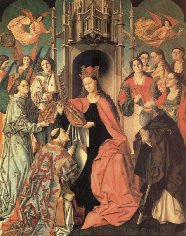 unknow artist San Ildefonso receiving the chasuble oil painting picture